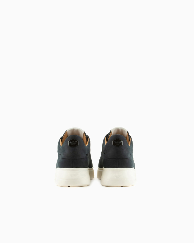 EMPORIO ARMANI Nubuck sneakers with knurled soles outlook