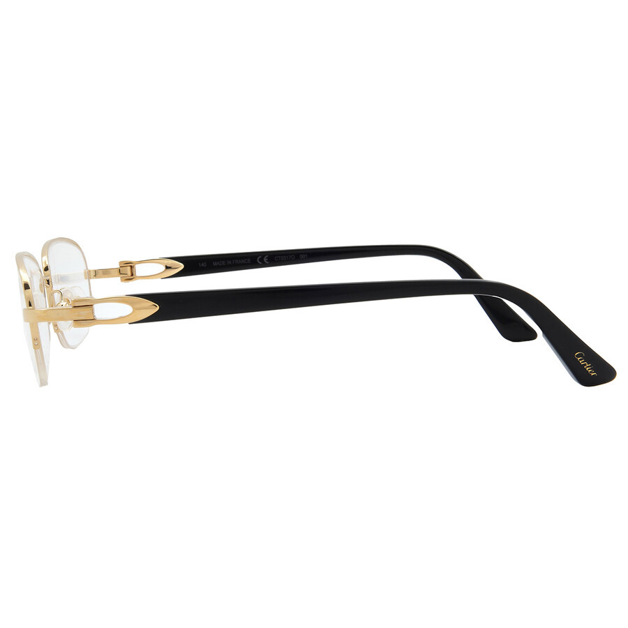 Cartier Demo Oval Ladies Eyeglasses CT0317O 001 52 - 3
