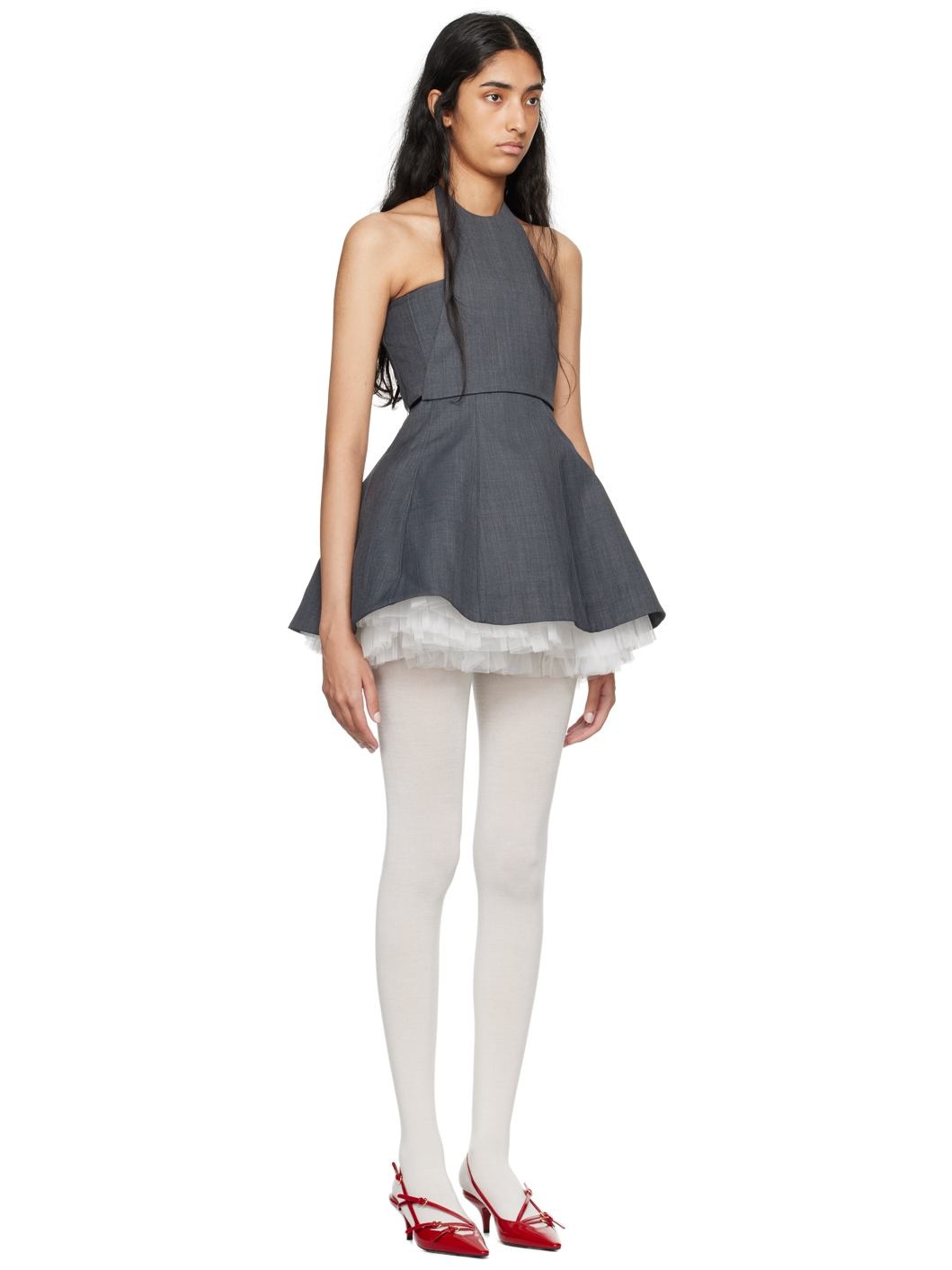 Gray Two-Piece Minidress - 2