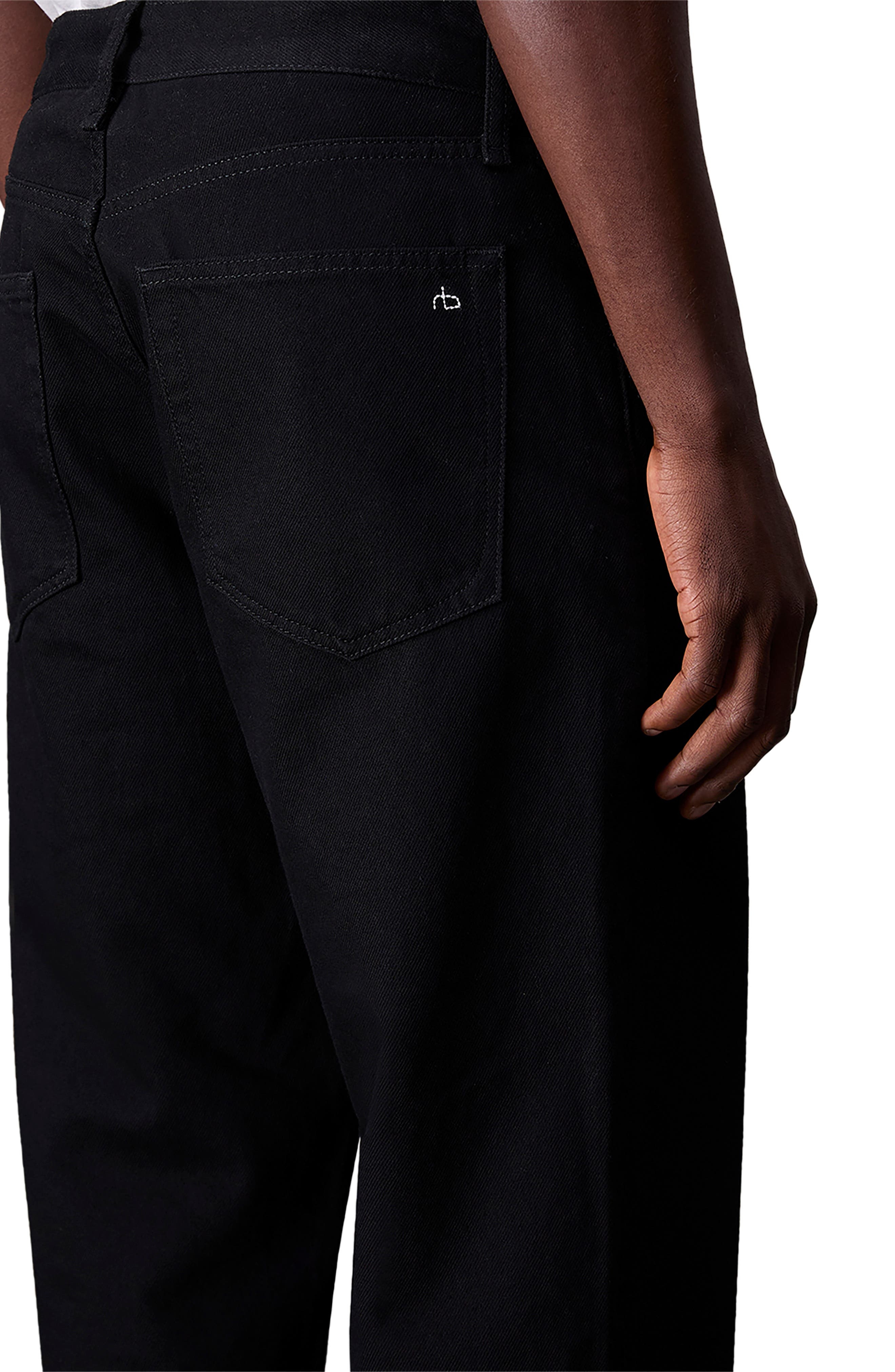 rag & bone Tapered Leg Jeans in Black at Nordstrom - 4