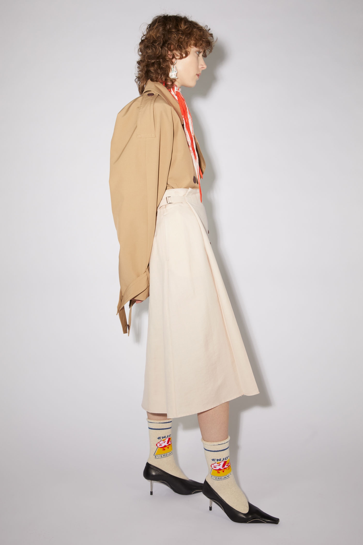 Unlined wrap skirt - Powder pink - 4