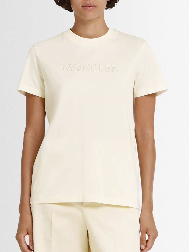 Embroidered logo cotton t-shirt - 3