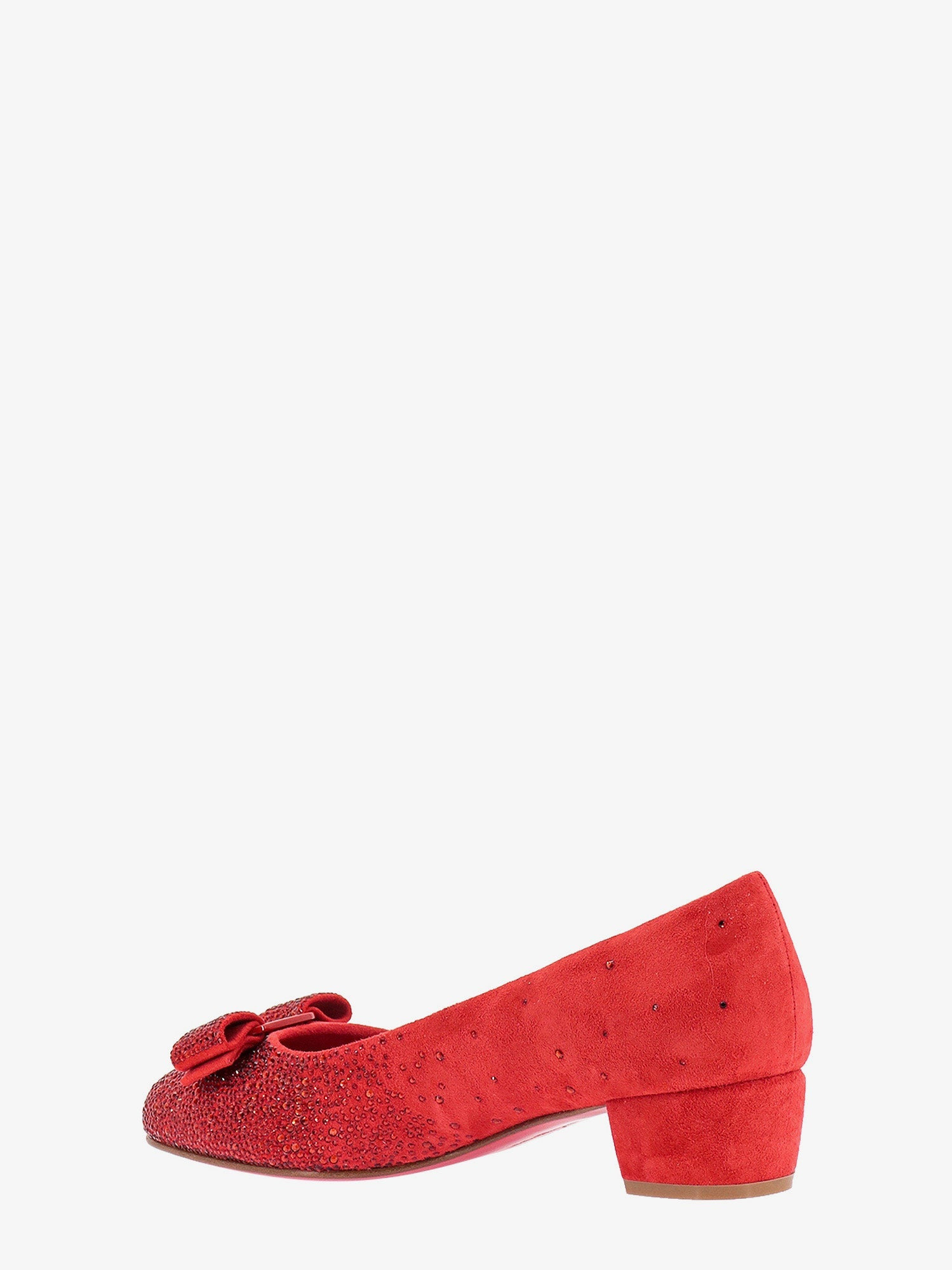 Suede Décolleté With Rhinestone Detail - 3