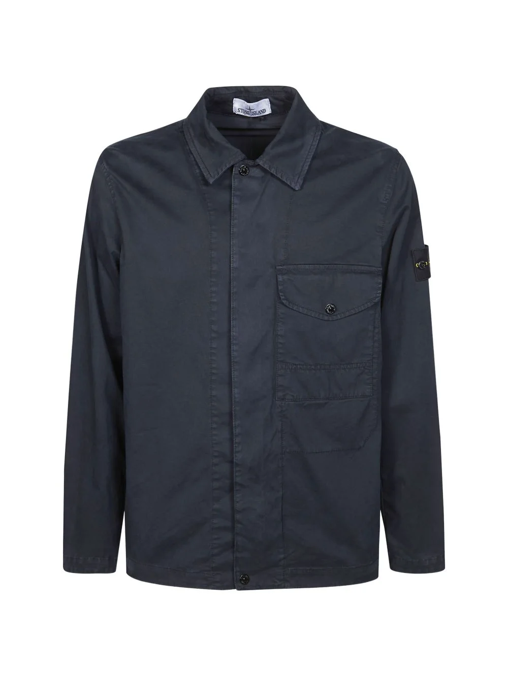 logo-patch shirt jacket - 1
