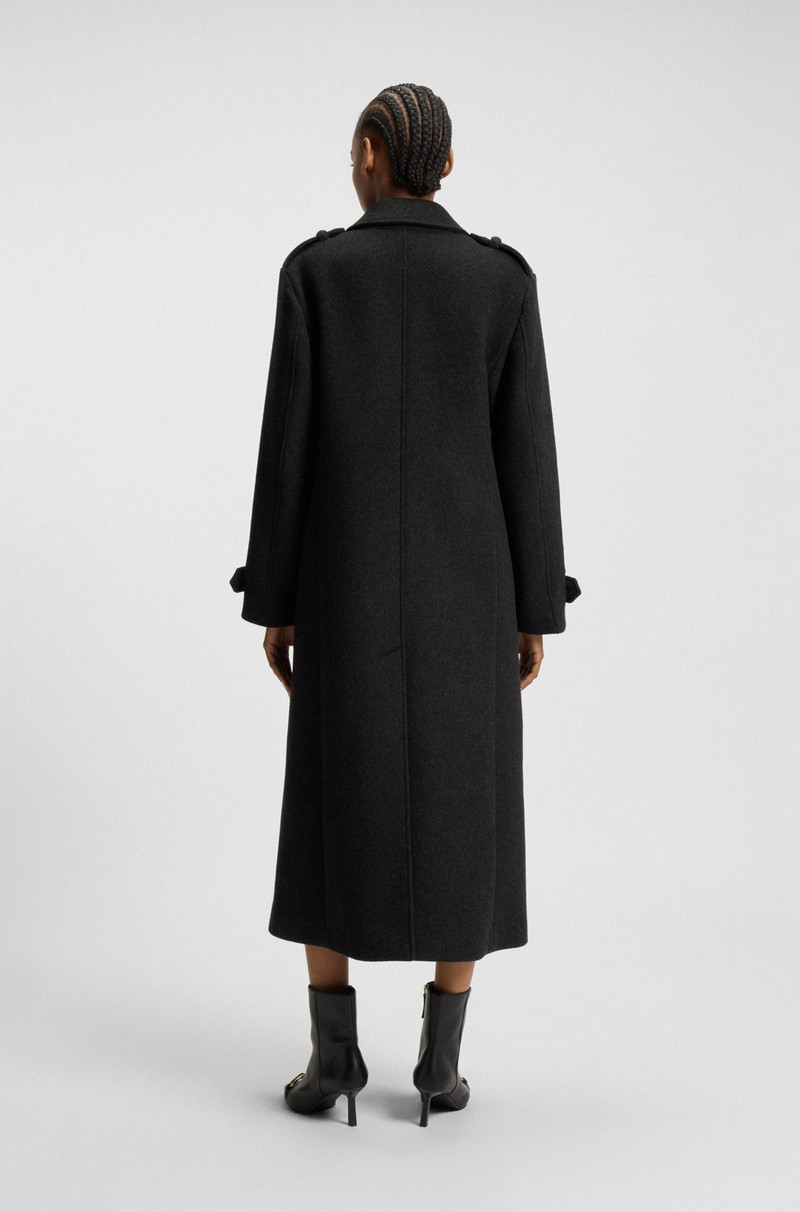 RELAXED-FIT LONG-LENGTH COAT WITH STACKED-LOGO RIVET 4
