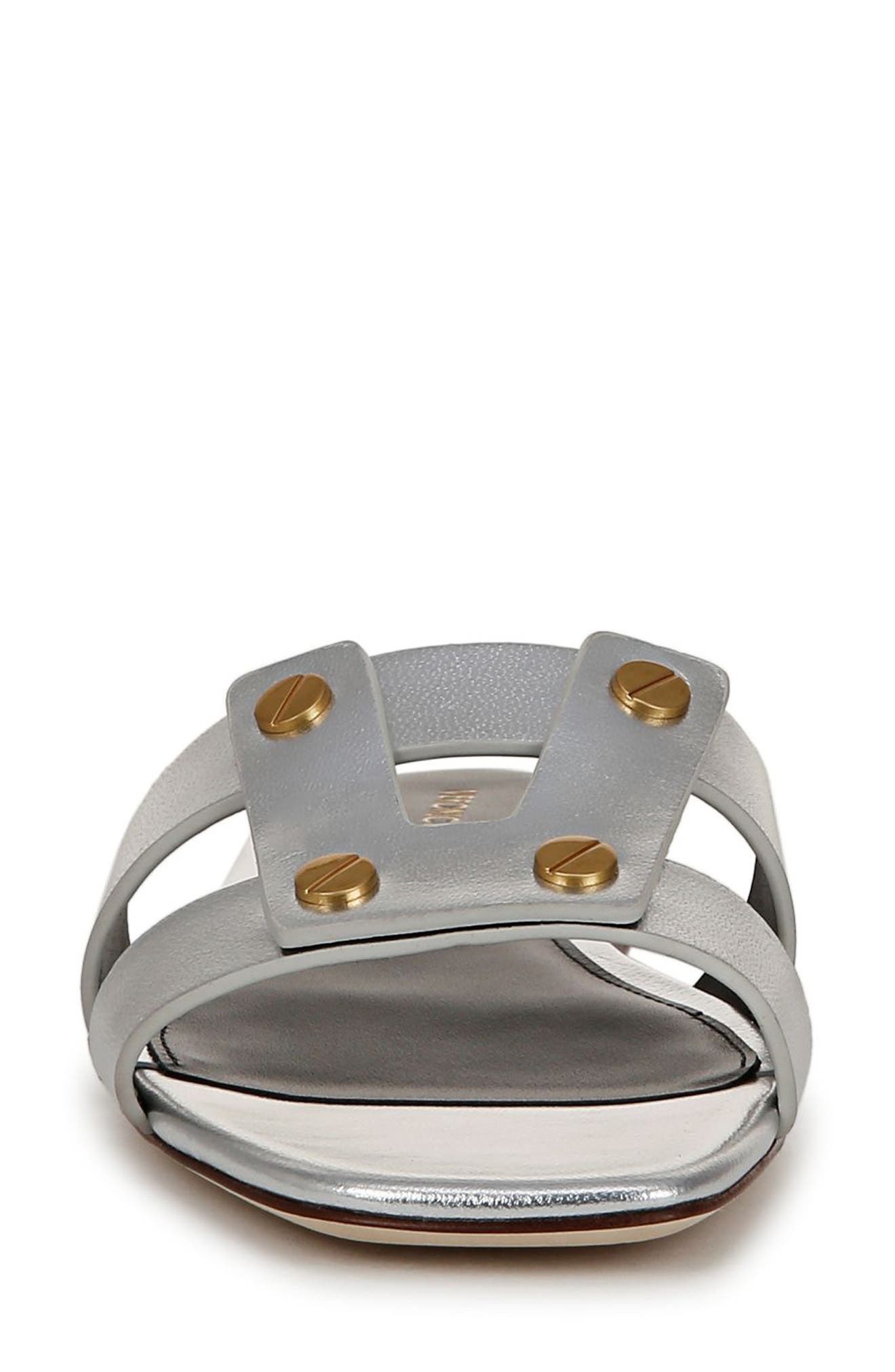 Veronica Beard Via Slide Sandal in Silver at Nordstrom - 4