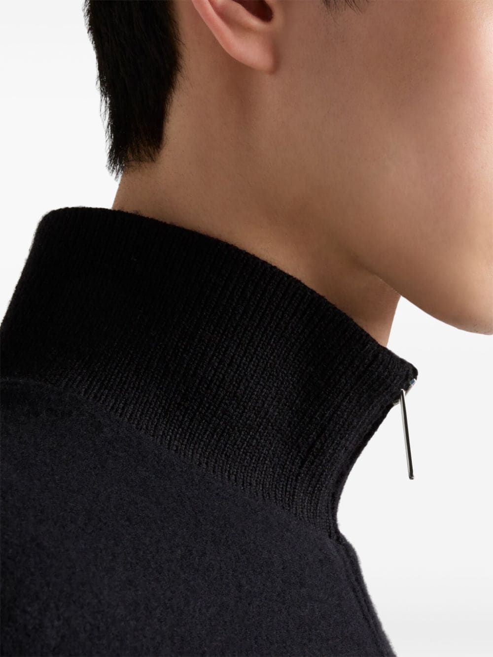 Wool and cashmere zipper cardigan - 5