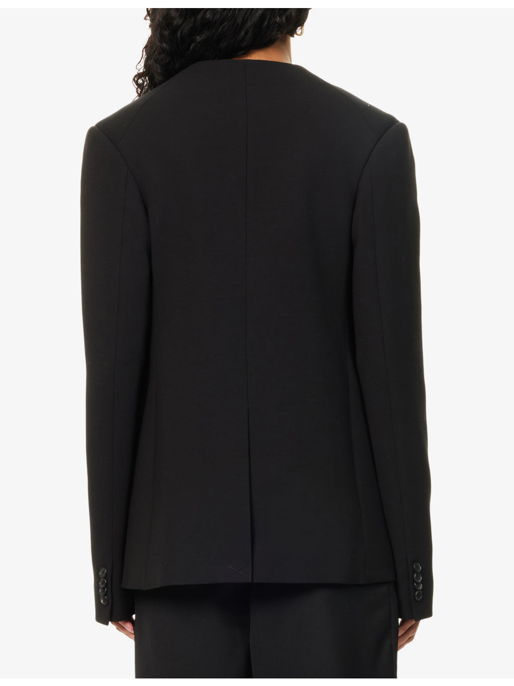 Jamerson Round-Neck Woven Blazer - 4