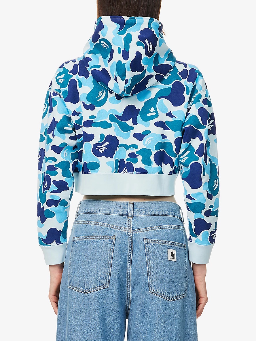 Camouflage Brand-Print Cotton-Jersey Hoody - 4