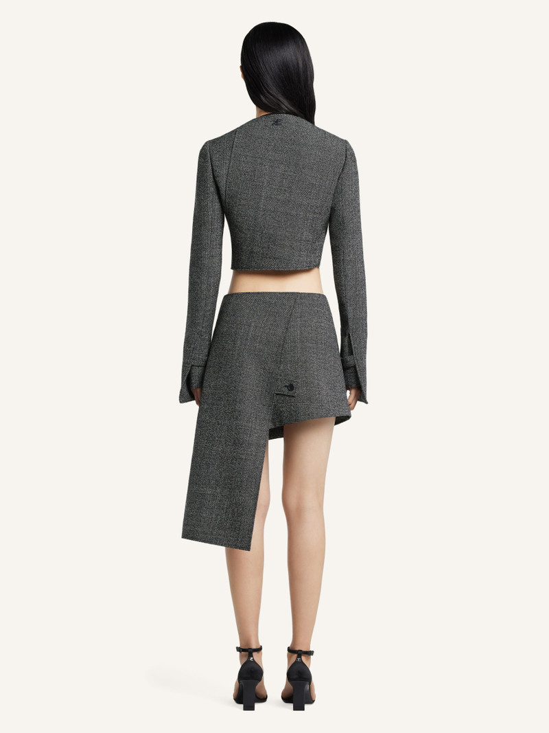 OBLIQUE CAVIAR MINI-SKIRT 4