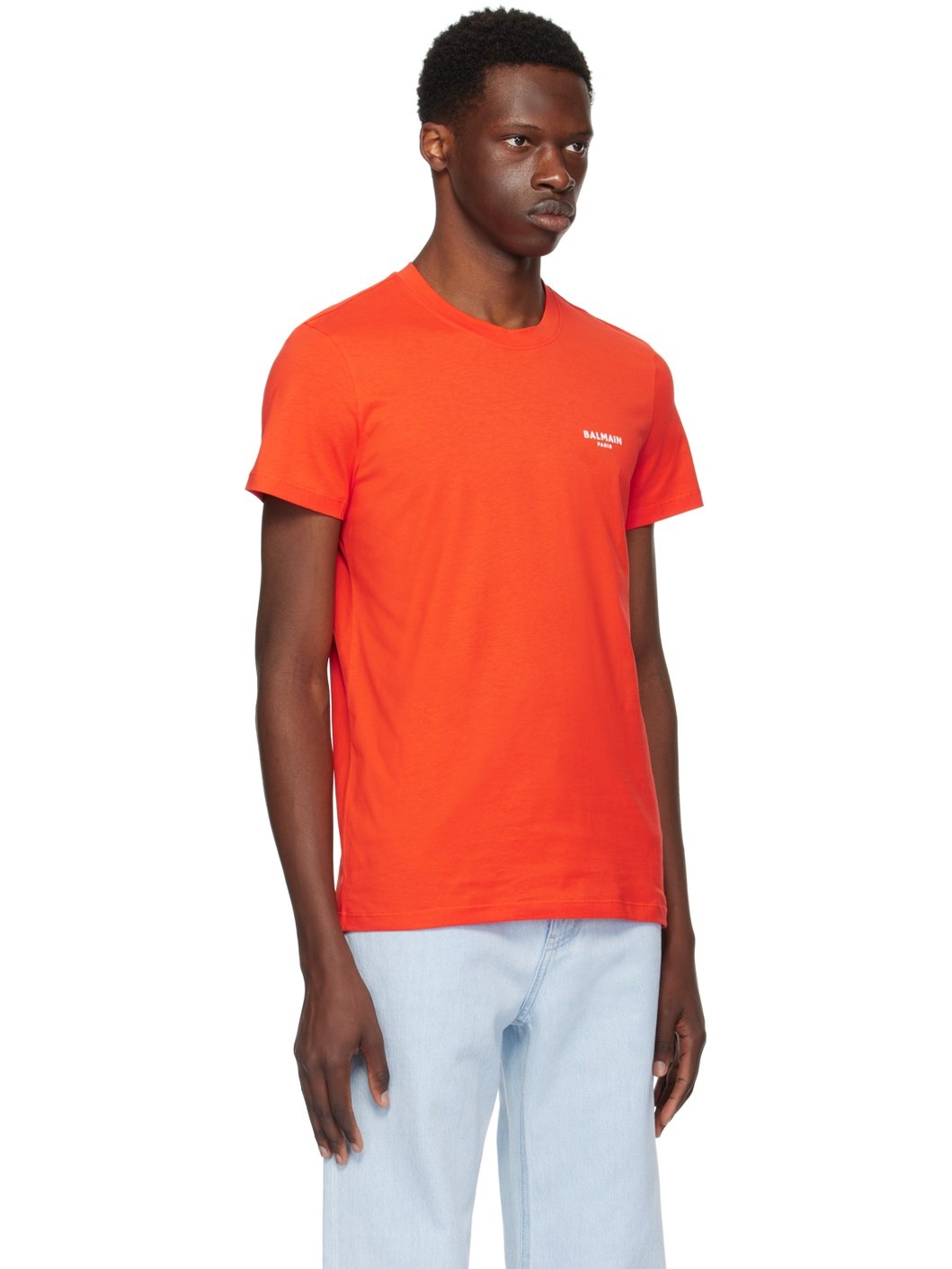 Orange Flocked T-Shirt - 2