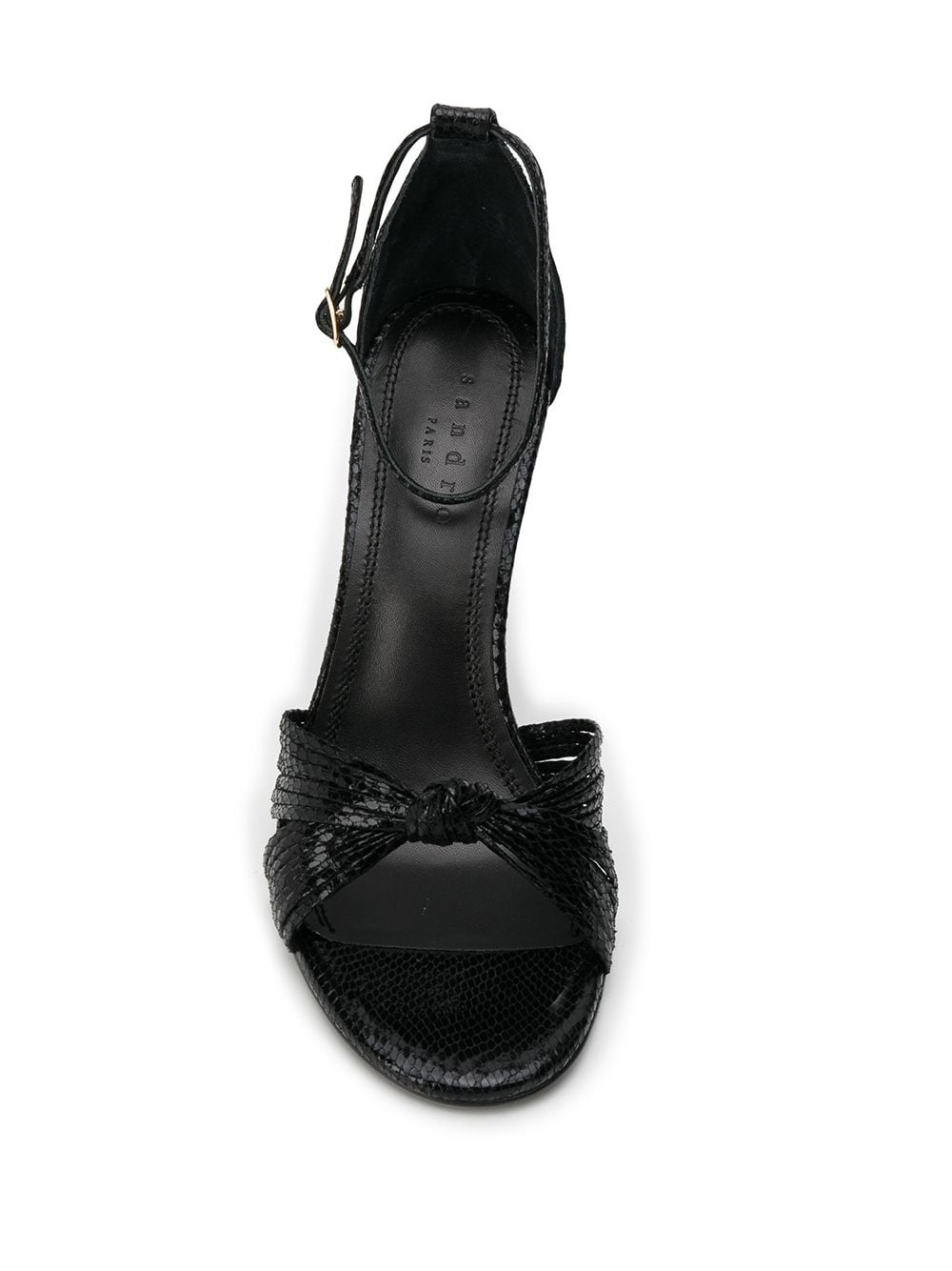 embossed leather sandals - 4