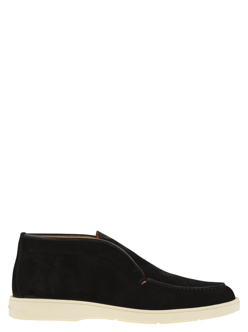 Santoni Men Suede Desert Boot - 1