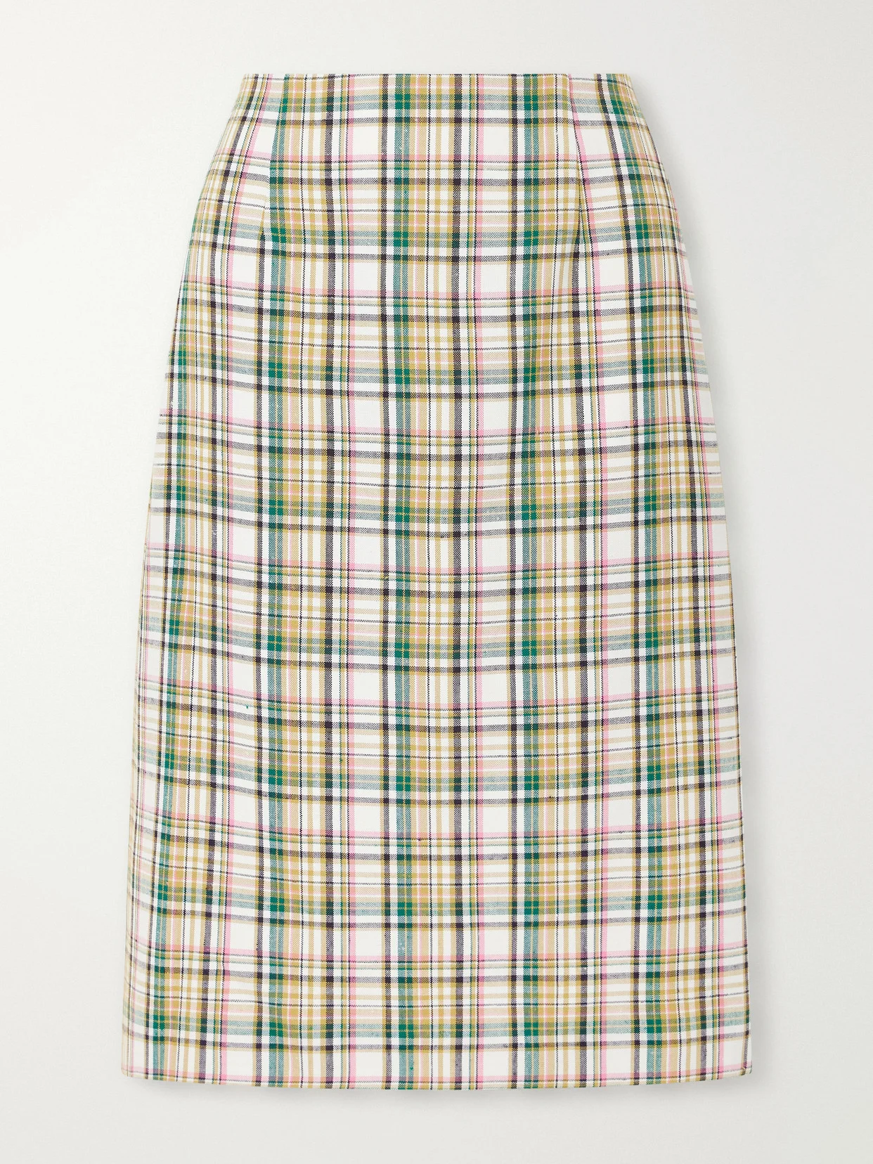 Checked Jacquard Midi Skirt - 1