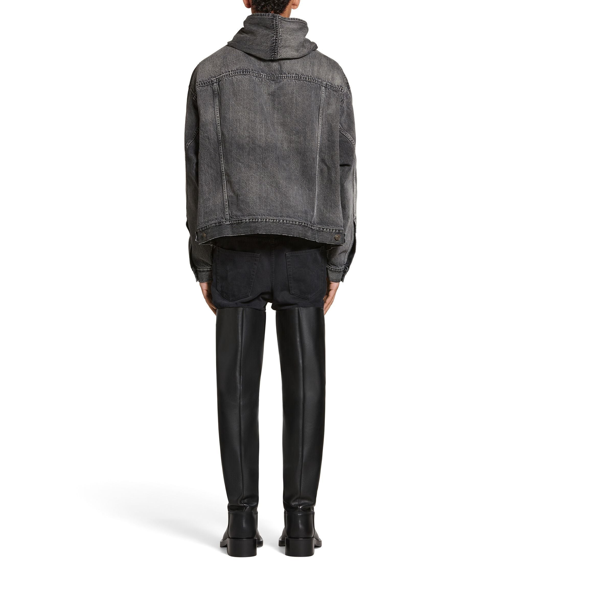 Balenciaga Pull-Over Jacket 'Black Japanese Denim' 719313TBP473340 - 4