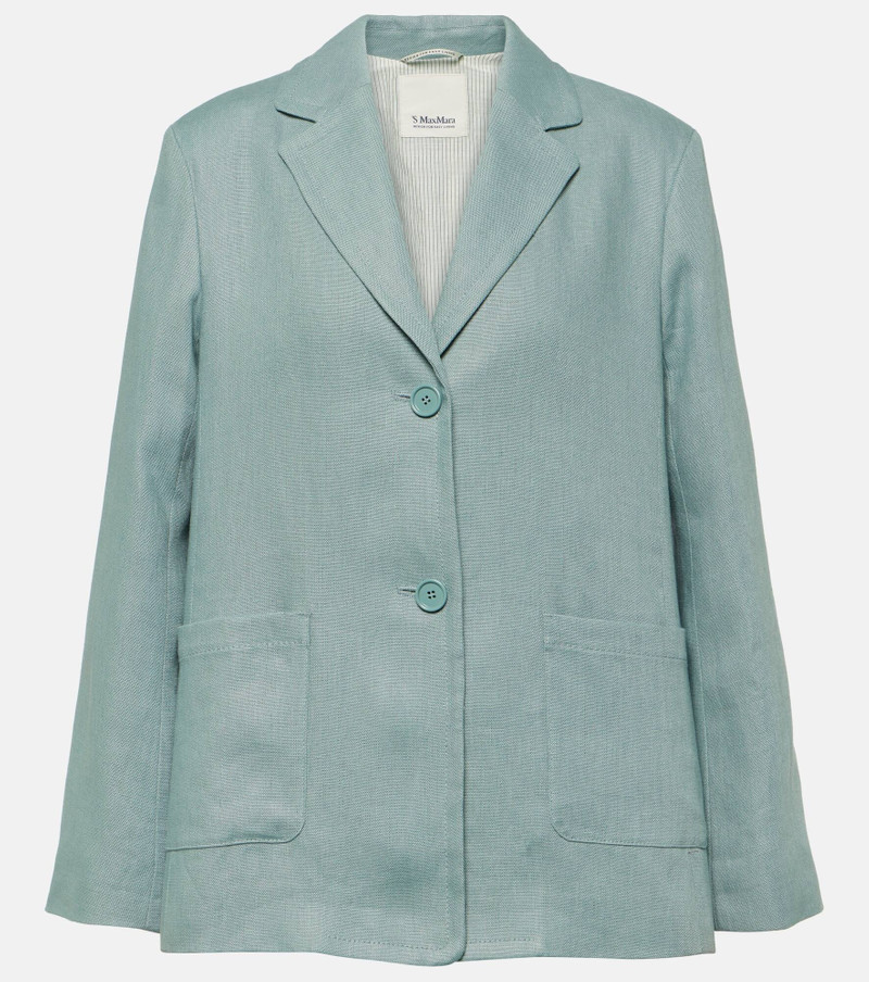 Socrates single-breasted linen blazer - 1
