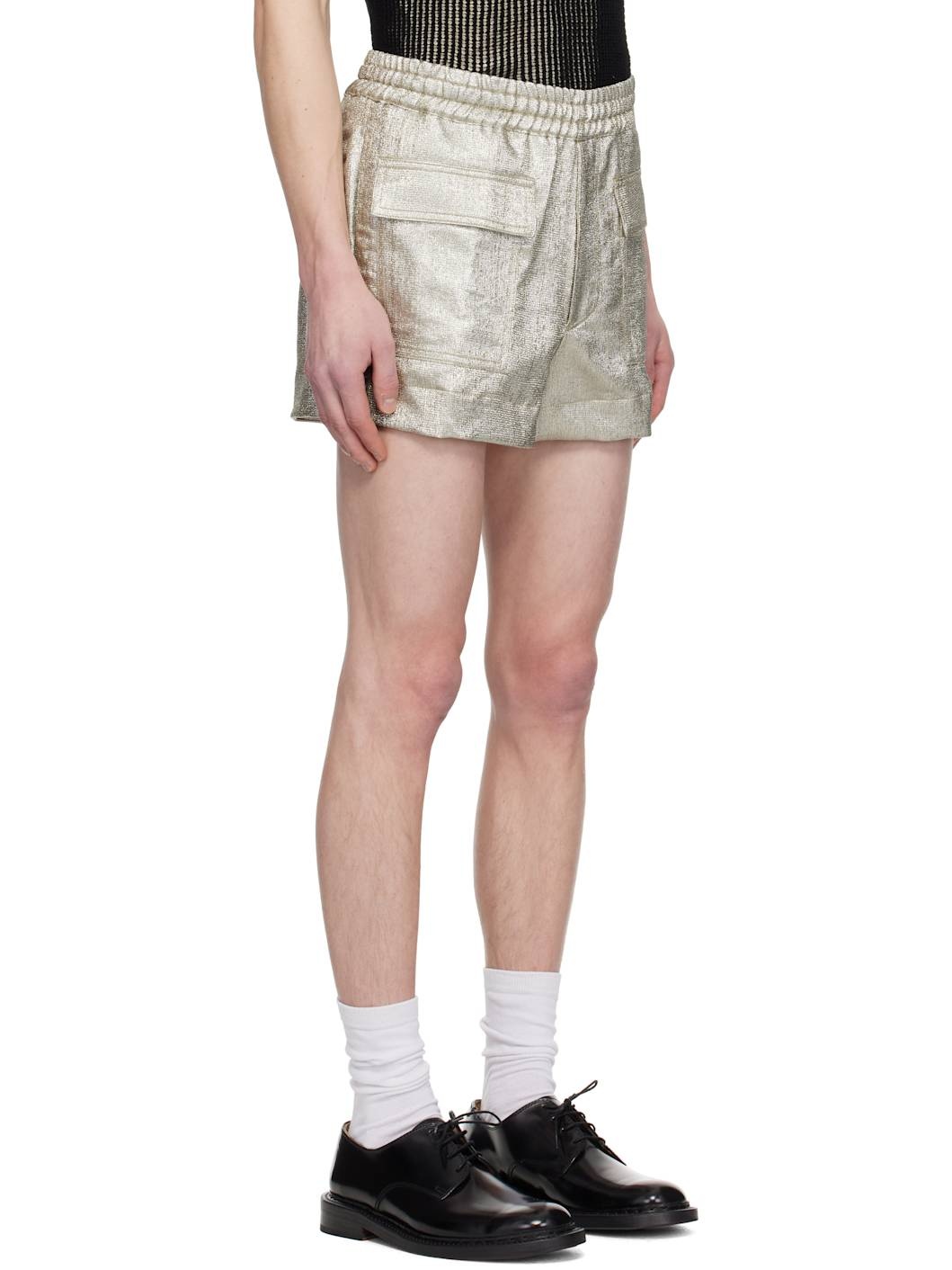 Silver Lamé Shorts - 2
