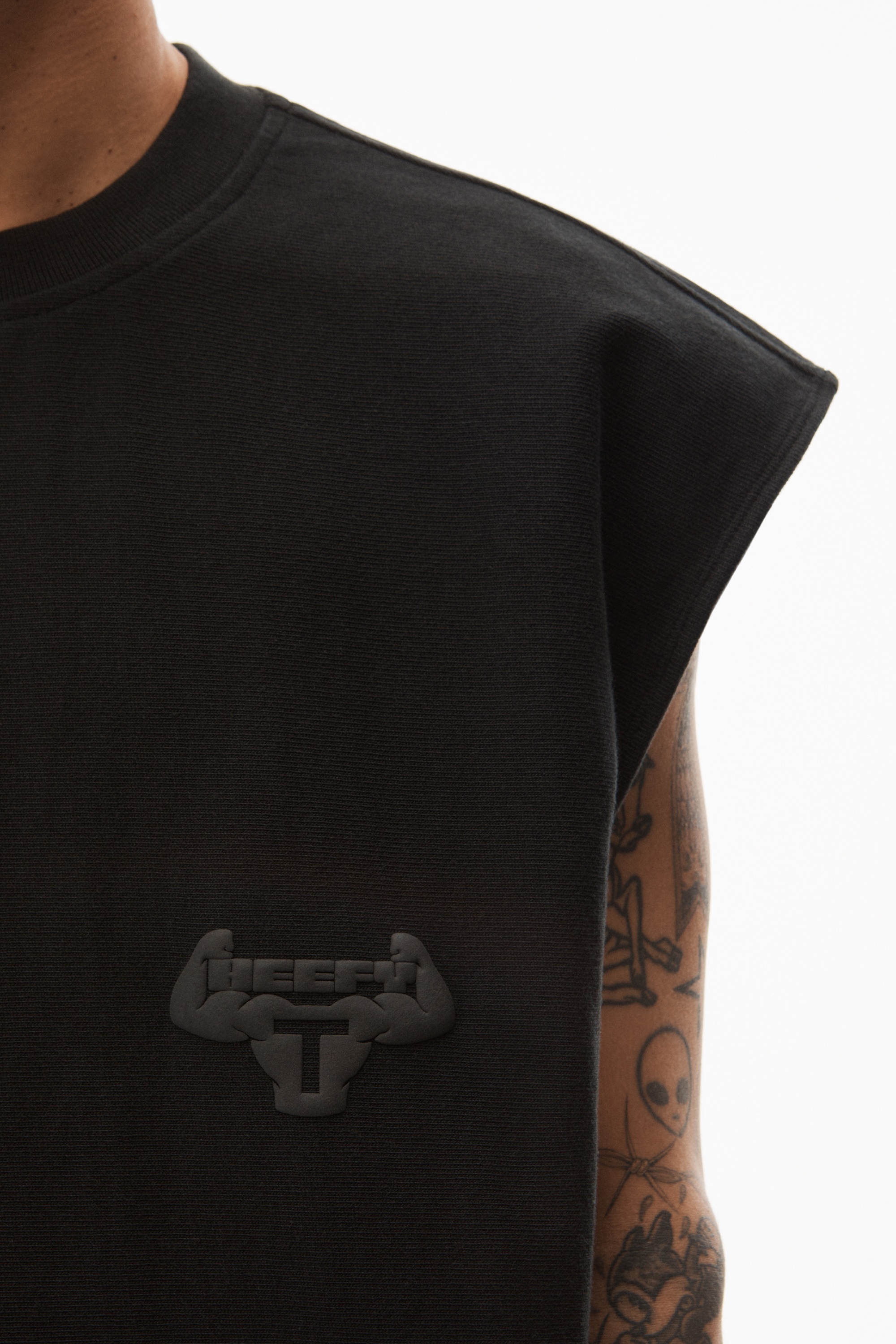 Crew Neck Tank Top In Velour