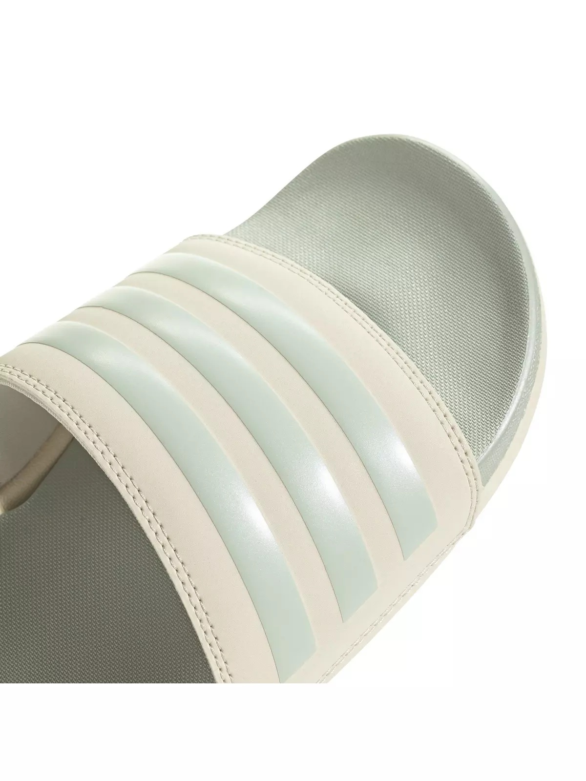 Adilette Comfort "Wonder White/Linen Green Metallic" Women's Slide - 7