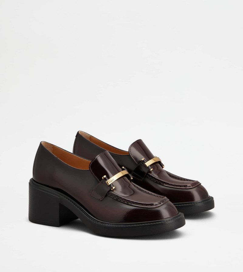 LOAFERS IN LEATHER - BURGUNDY 2