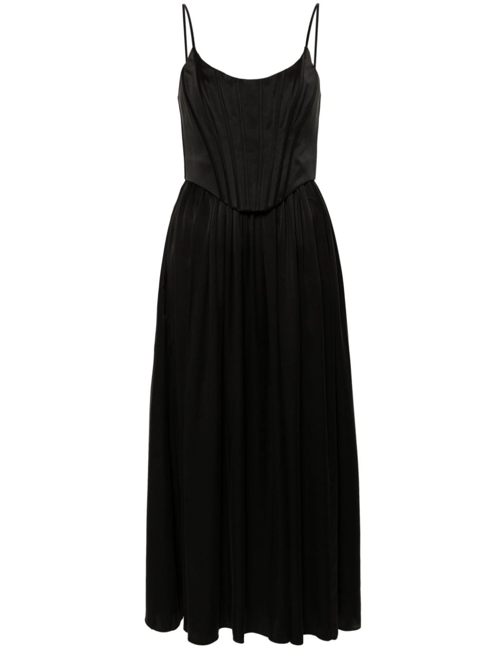 corset silk midi dress - 1