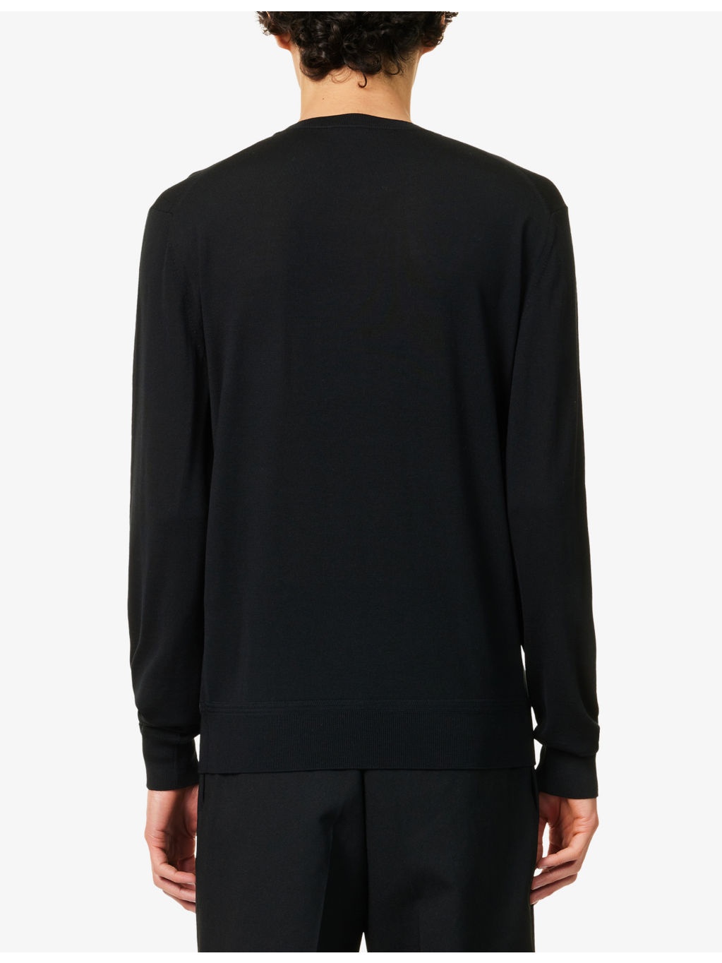Long-Sleeve Crew-Neck Wool Knitted Jumper - 4