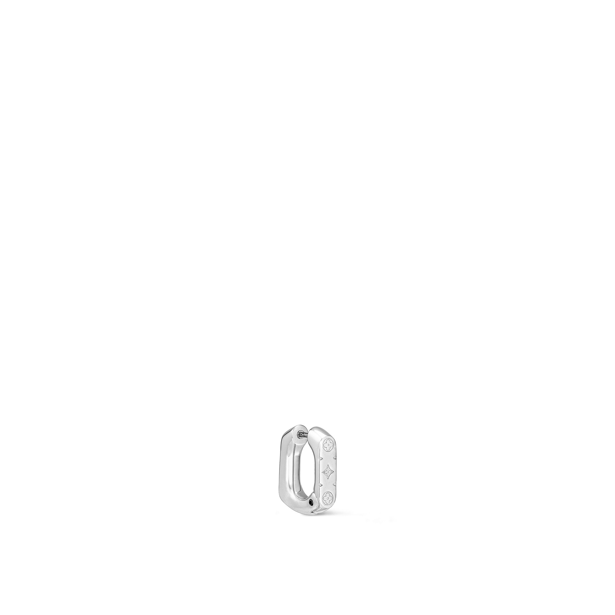 Monogram Chain Hoop Earring - 3