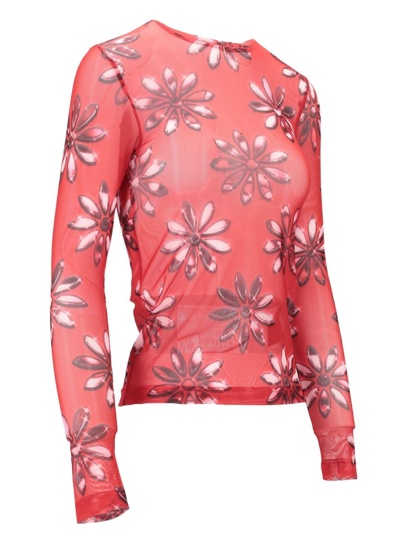 floral long-sleeved T-shirt 3