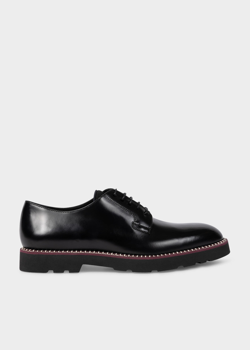 High-Shine Leather 'Ras' Shoes - 1