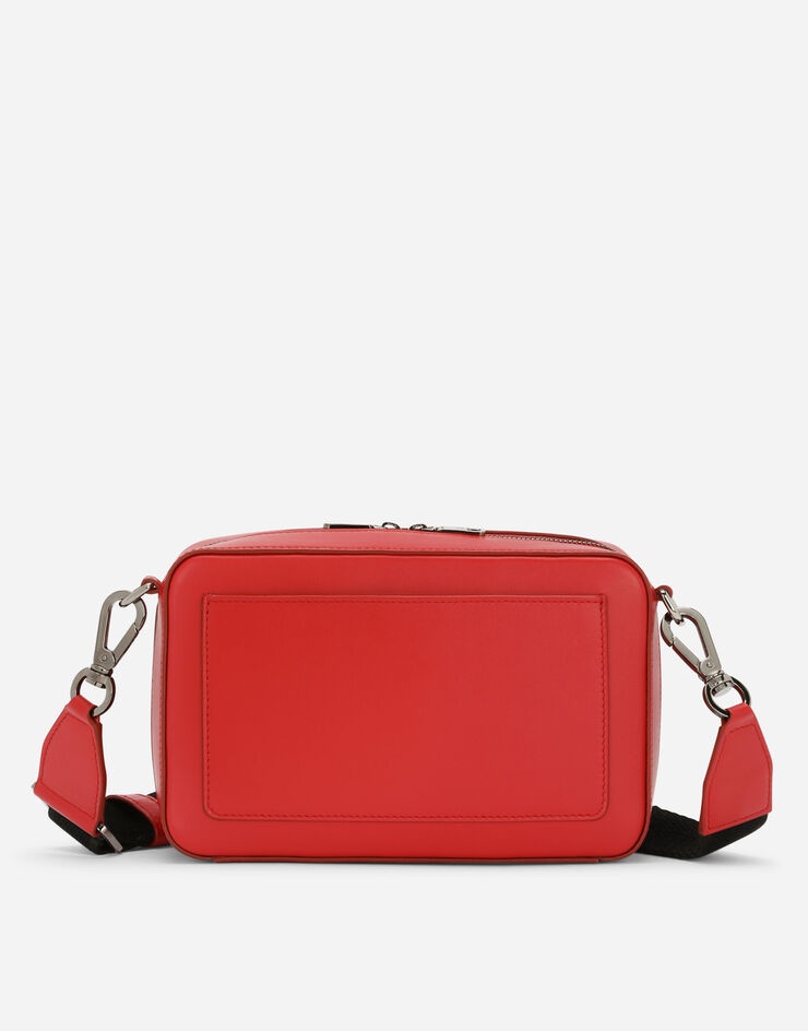 Calfskin crossbody bag with raised logo - 4