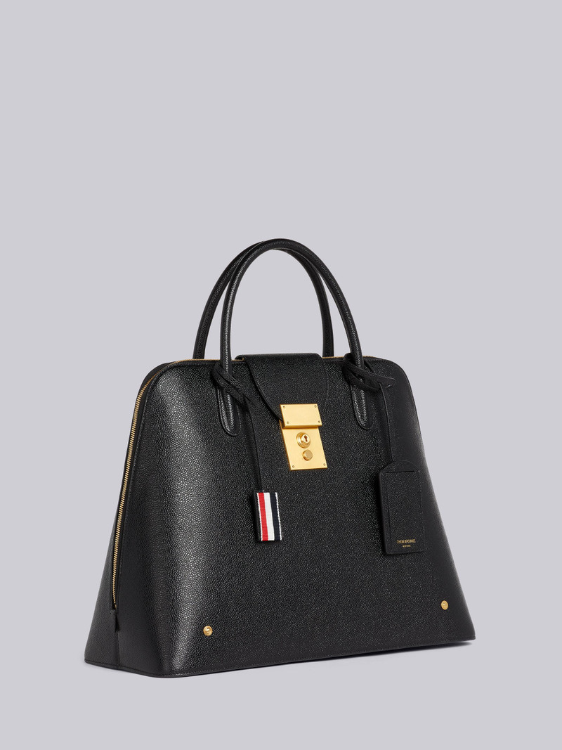 Black Pebble Grain Leather Mr. Thom Satchel Bag 3