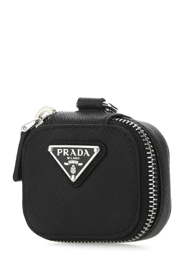 Prada Man Black Leather Air Pods Case - 2