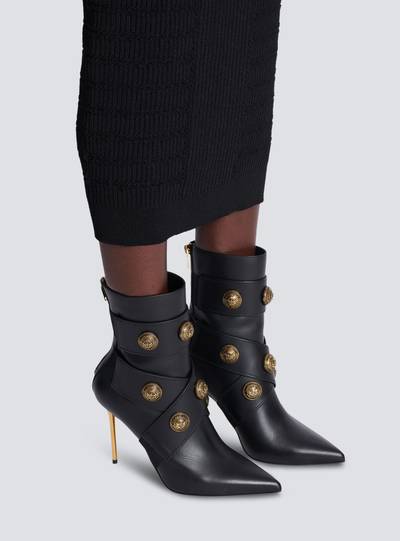 Balmain Alma leather ankle boots outlook
