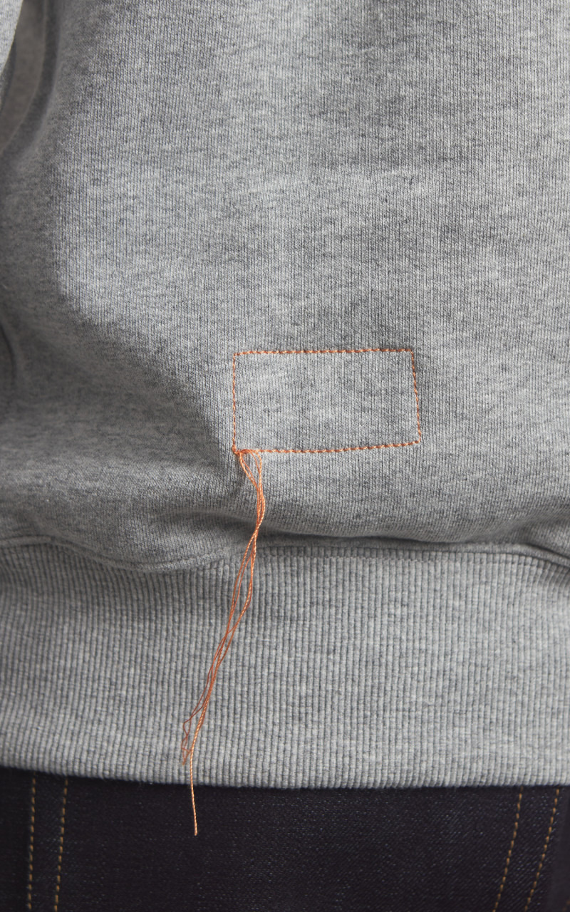 HOODED SWEATSHIRT GREY MELANGE - 7