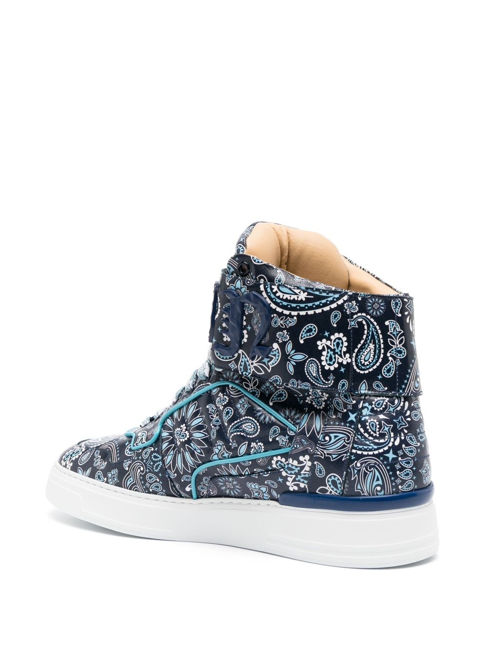paisley-print hi-top sneakers - 3