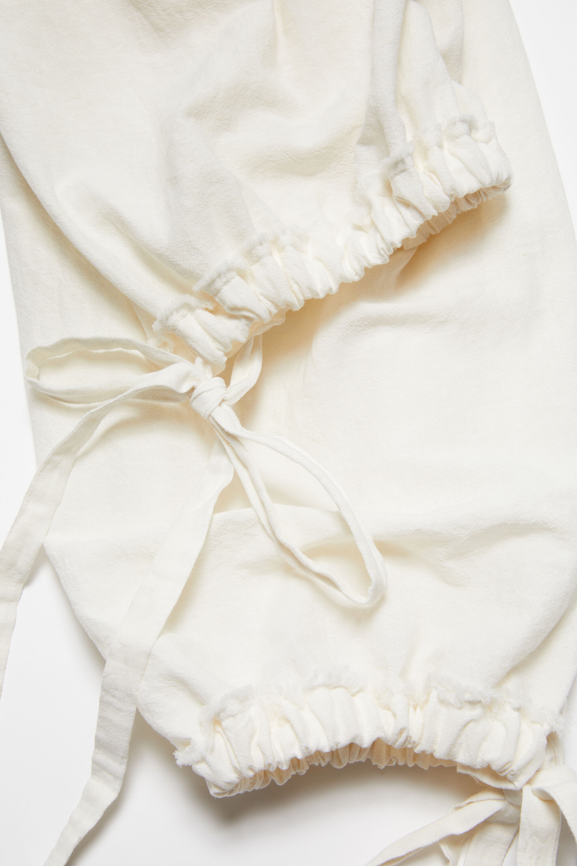 Relaxed drawstring trousers - Warm white - 6