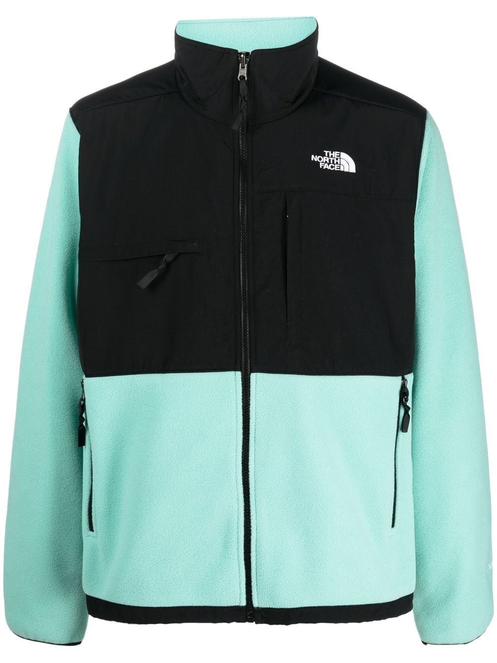 two-tone zipped fleece jacket - 1