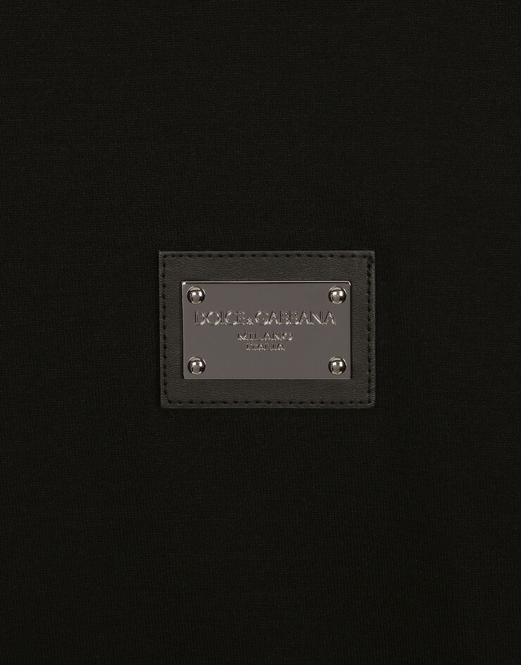 Cotton T-shirt with branded tag - 4