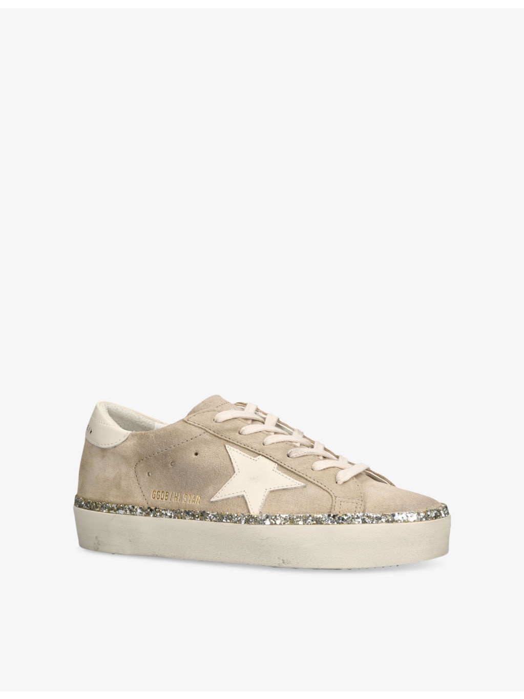 Hi Star 15711 Glitter-Embellished Suede Low-Top Trainers - 3