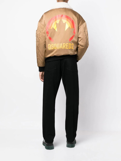 DSQUARED2 logo-print padded bomber jacket outlook