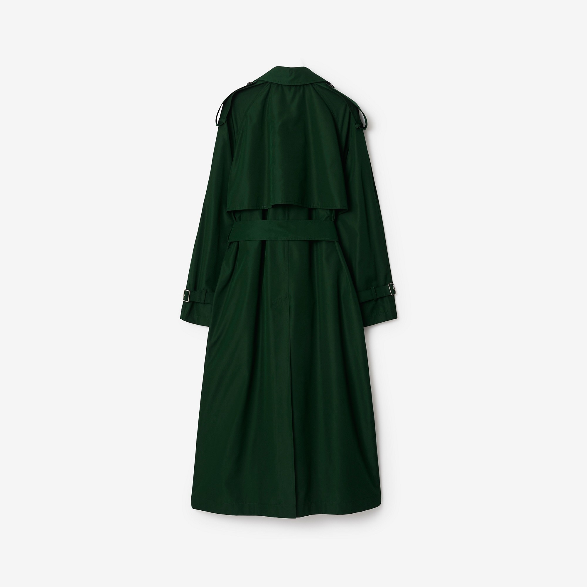 Long Silk Trench Coat - 5