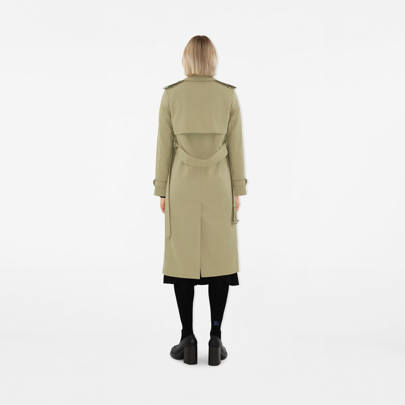Long Cotton Blend Trench Coat 4