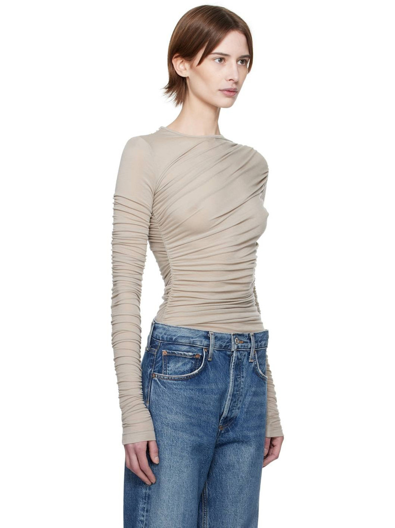 AGOLDE Gray Tania Twist T-shirt outlook