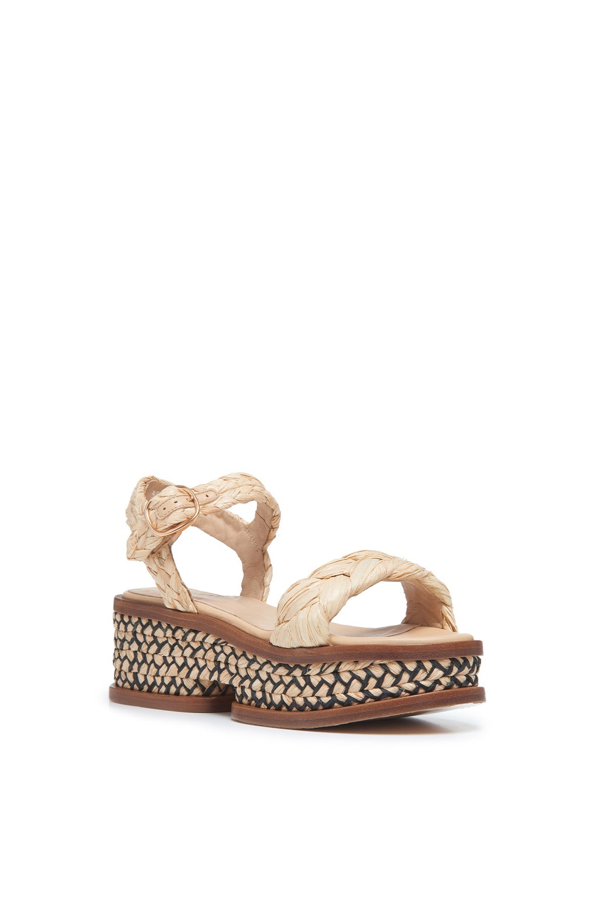 Michael Platform Sandal in Natural Raffia - 2