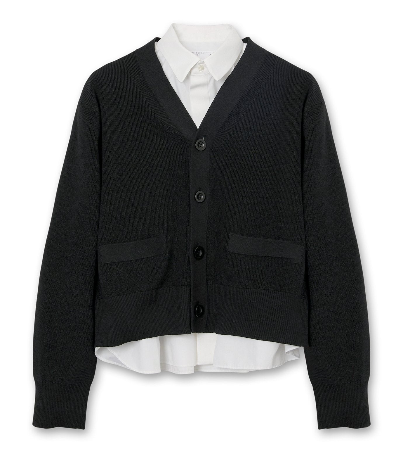 Poplin x Cotton Knit Cardigan - 1