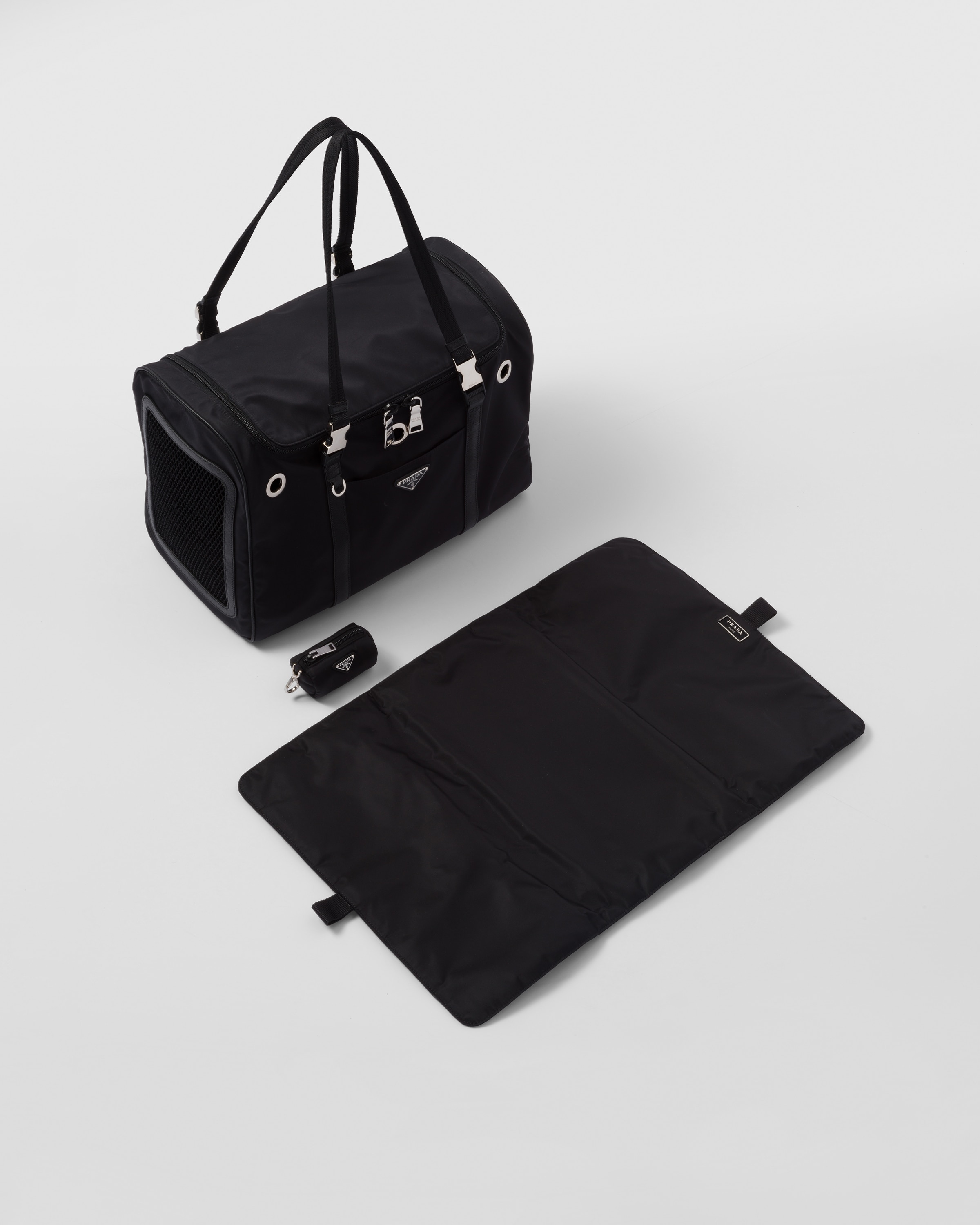 Re-Nylon and Saffiano leather pet bag - 5