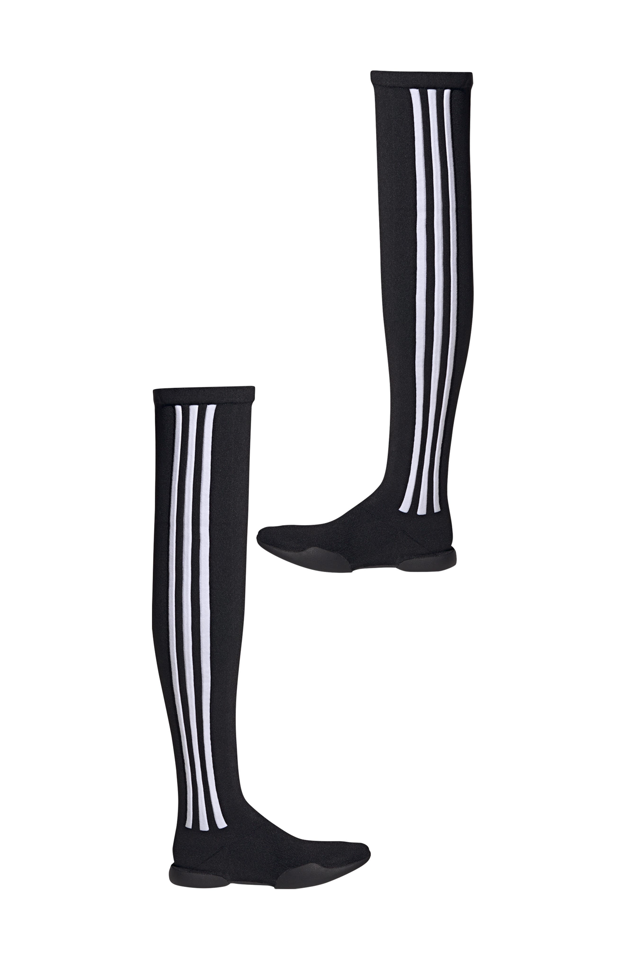 adidas Taekwondo Mei Super High Sneaker Boot in Black/White/Black at Nordstrom - 9