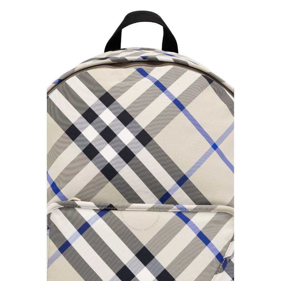 Burberry Check-Printed Zipped Polyamide Backpack - 5