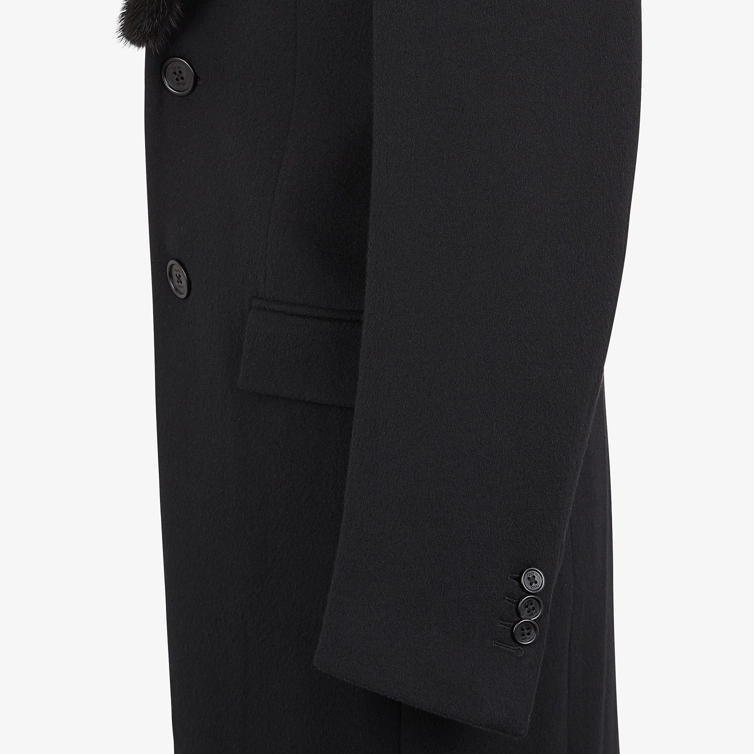 Black cashmere coat - 3