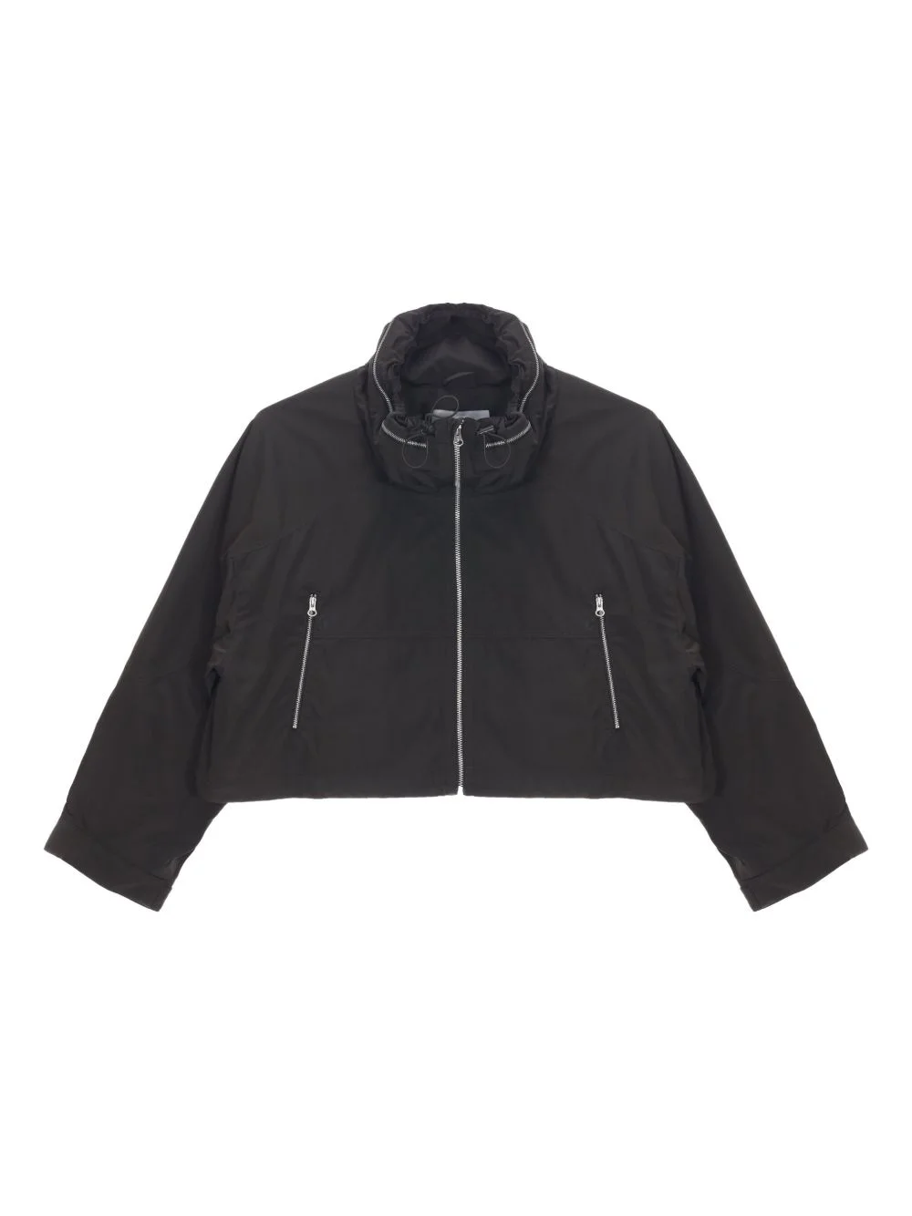 drawstring-neck zip jacket - 1